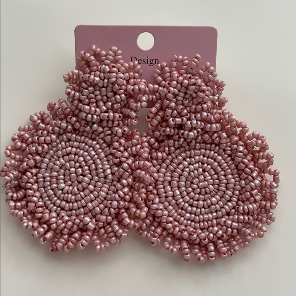Pink Beaded earrings